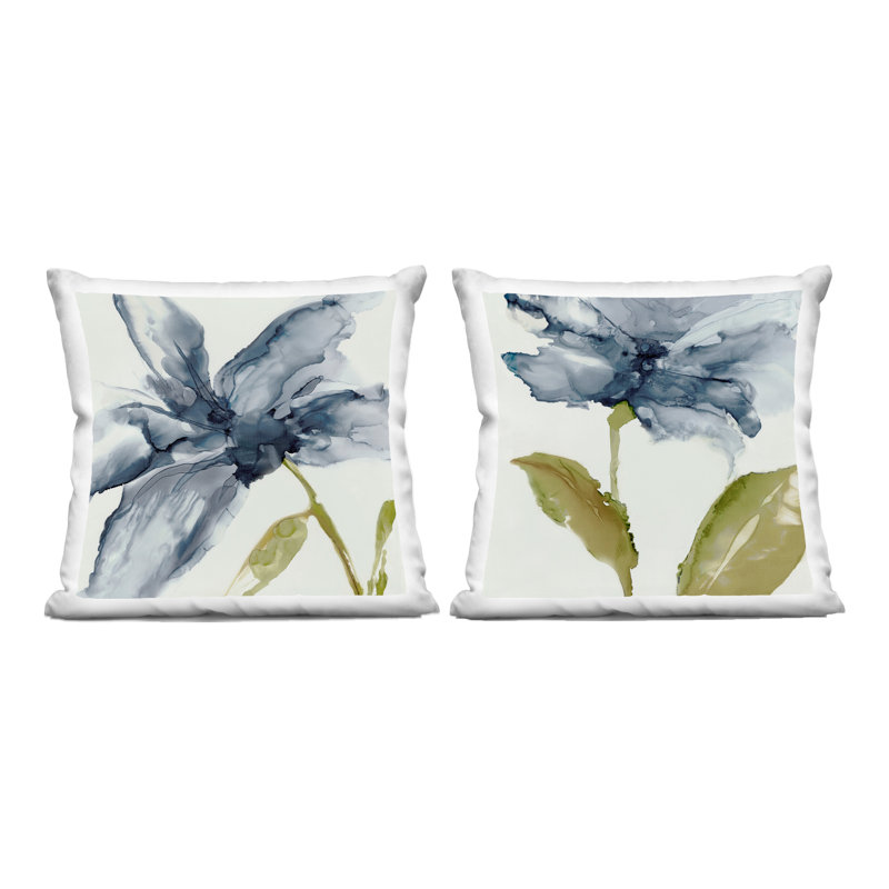 Ensemble de 2 coussins décoratifs à motif de pétales du ciel par Jacob Q