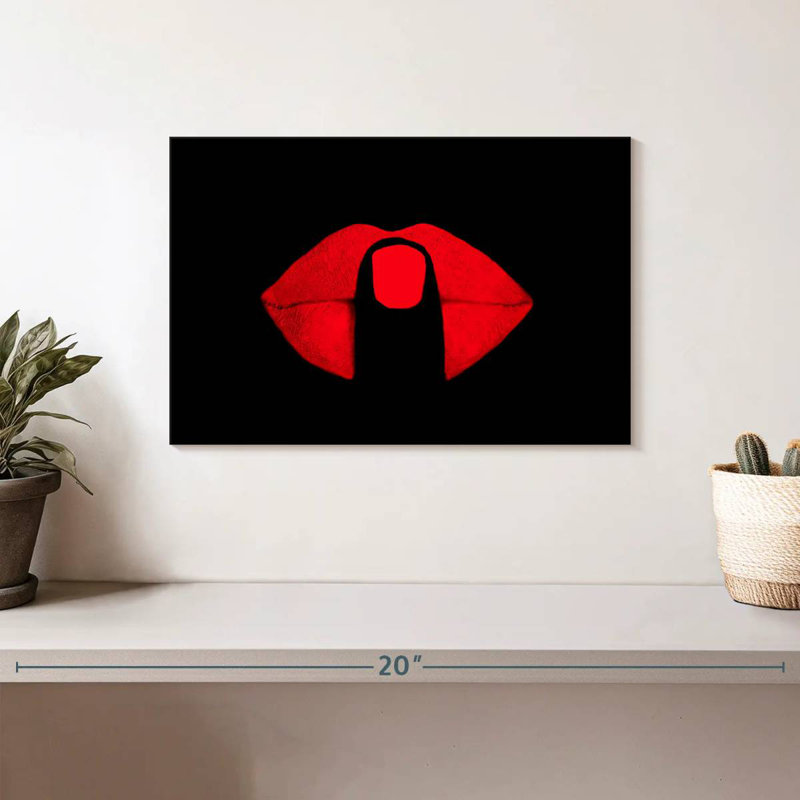 Shuttleworth Glam Red Lips, 8" H x 12" W
