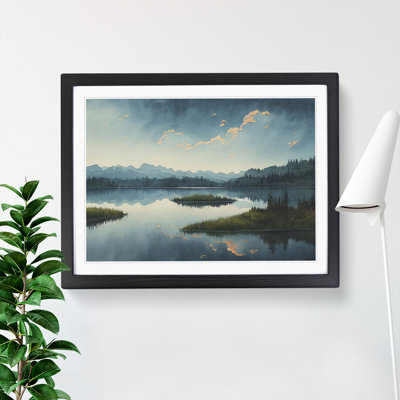 Watercolour Lake - Single Picture Frame Print