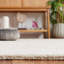 Tapis ivoire / rose en coton et laine touffetés à la main Chevallier-175311794