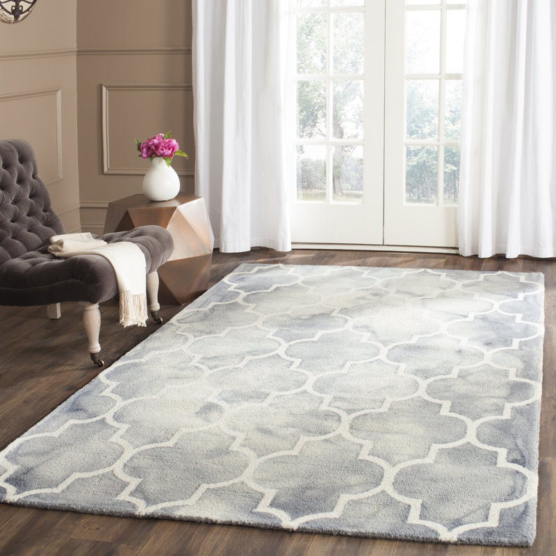 Daviston Hand Tufted Wool Geometric Rug, Rectangle 12' x 15'