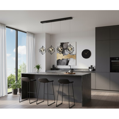 Johnese 4 - Light Dimmable LED Geometric Chandelier