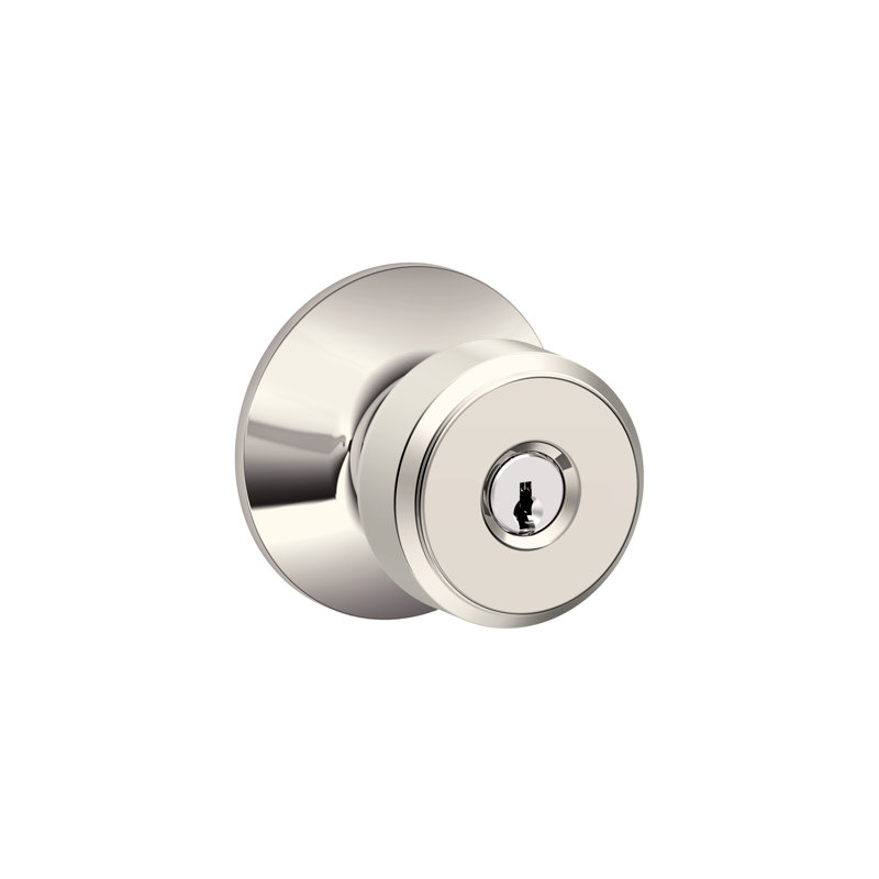 Bowery Keyed Entry Knob, Bright Nickel