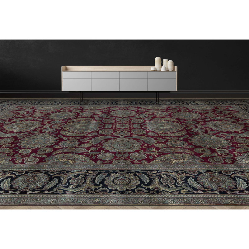 Wool Oriental Area Rug, Rectangle 6' x 9'