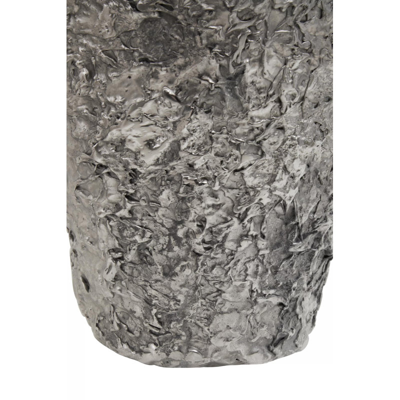 Beric Metal Table Vase, Silver, 52cm H x 21cm W x 21cm D