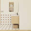 Ensemble de meuble-lavabo flottant mural 36 po avec lavabo 36 po, armoire modulaire à 2 portes et 2 tiroirs, plateau lavabo en gel, 3 boîtes
