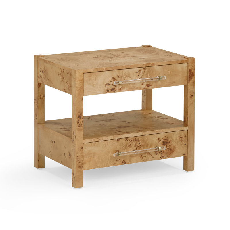 Table de chevet 2 tiroirs Omnie, Brun