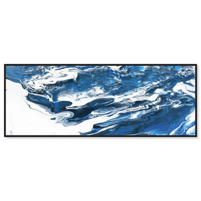 Décoration murale abstraite sur toile Suman Blue par Art Remedy