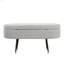 Banc de rangement contemporain Harvey en métal et tissu léger avec détails métalliques par Lumisource