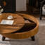 Table basse ronde rétro avec rangement, finition naturelle pour le salon et le bureau-1225404716-1225404715