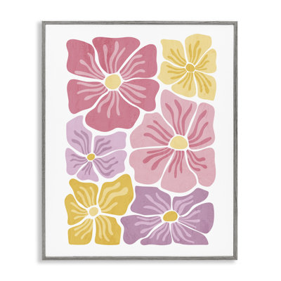 Giclée encadrée de fleurs aux tons pastel, design par Kim Allen