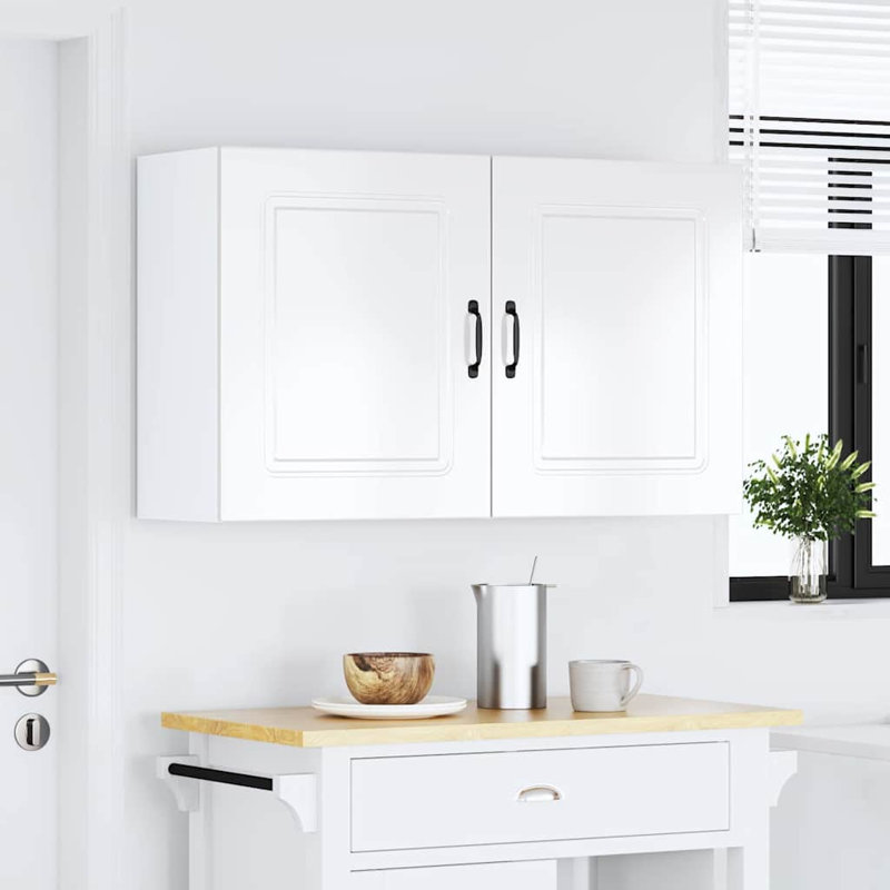 vidaXL Oven Cabinets Kitchen Cabinet Oven Unit 2 pcs Lucca Engineered Wood, High Gloss White