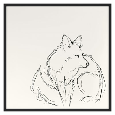 Croquis de renard 1 par Katie Todaro - reproduction d'un seul cadre