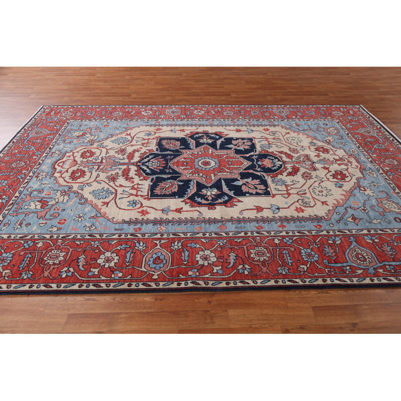 One-of-a-Kind Rectangle 7'0" x 9'9" New Age Rectangle Wool Area Rug in Beige