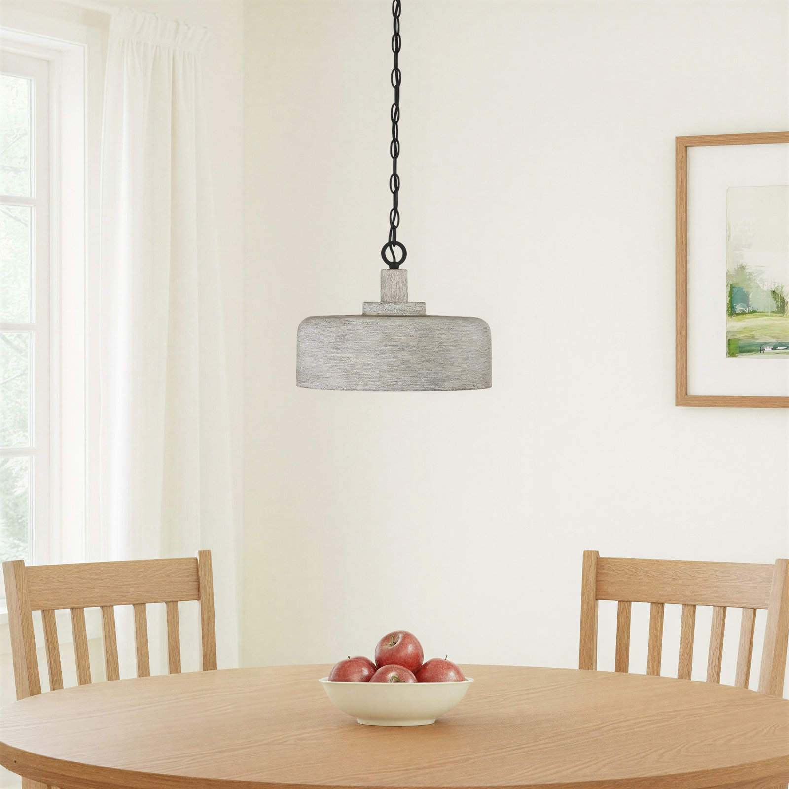 Dellar Dimmable Dome Single Light Pendant, Weathered Gray