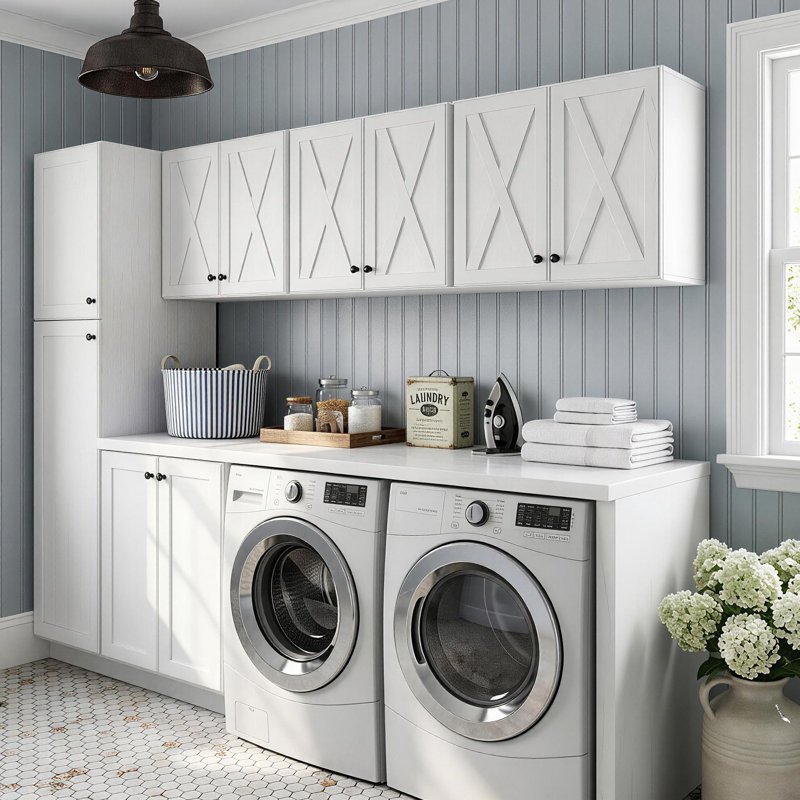24" W Farmhouse Laundry Room Wall Cabinets