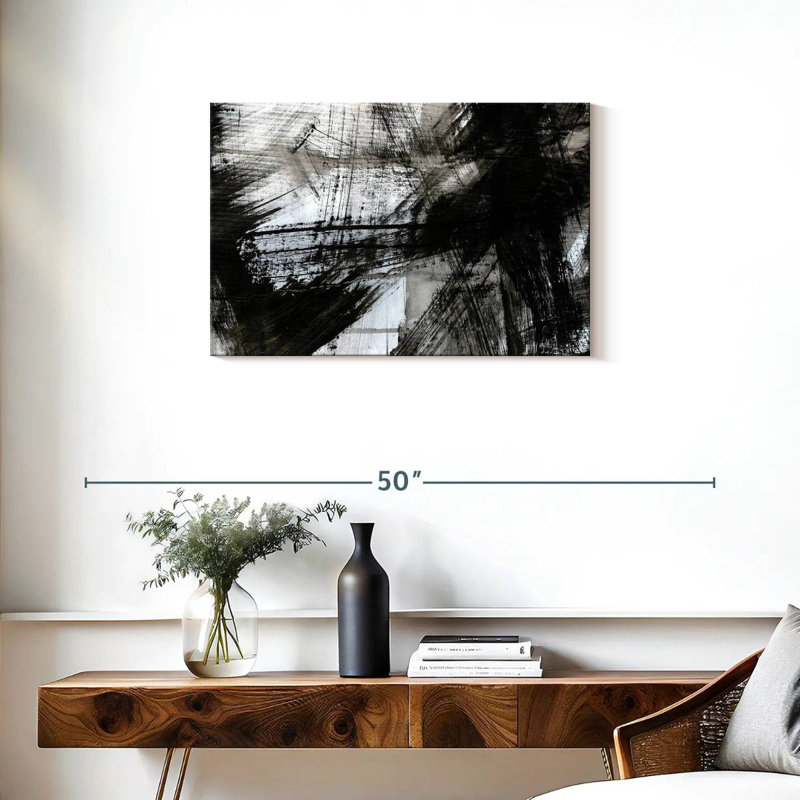 Avery Minimal Strokes Black I, 20" H x 30" W
