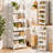 5-Tier Foldable Snack Storage Cart with Wheels, Mobile Storage Cart Organizer