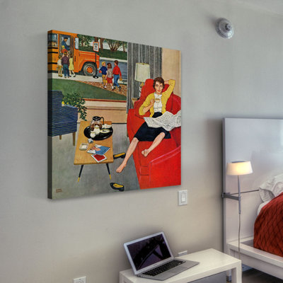 "Morning Coffee Break" par Amos Sewell, reproduction d'art sur toile tendue