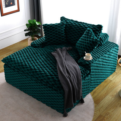51 - Inch With Minimalist Line Design, Turtle Fleece Fabric, Sponge Filling, Easy Maintenance For Multiple Scenarios, Featuring Streamlined Back, Two Pillows, Three Color Options