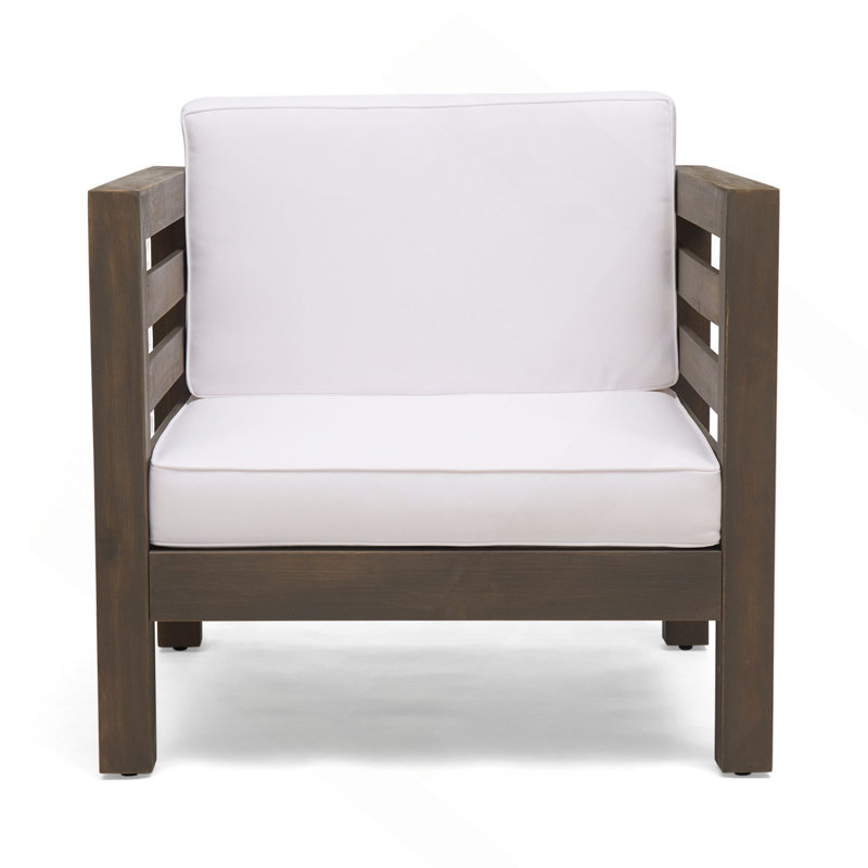 Fauteuil club Oana, Blanc, Gris