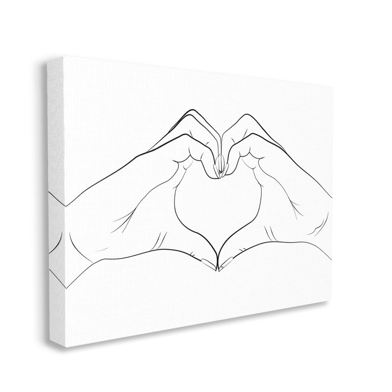 "Heart Shape Hands" par Martina Pavlova sur toile, H 30 po x l 40 po