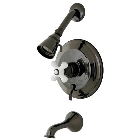 Kingston Brass Water Onyx Single-Handle Pressure Balanced Tub and Shower Faucet with Diverter Handle