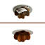 Table basse moderne de style moderne Mid-Century 31,5 po x 31,5 po x 15,7 po avec plateau en verre trempé