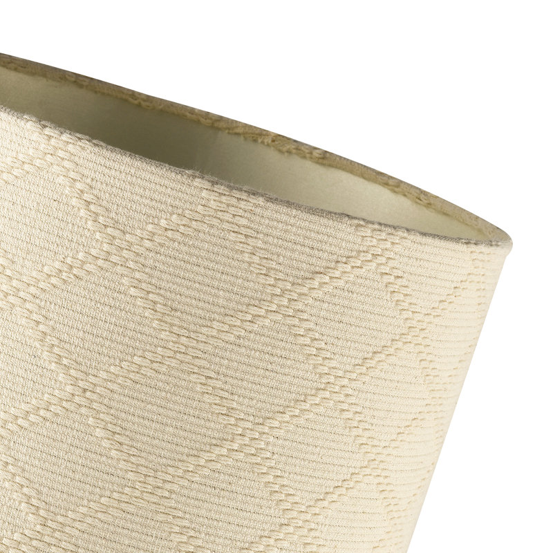 18cm H Linen Drum Lamp Shade ( No Direct Attachment Method ) in Cream