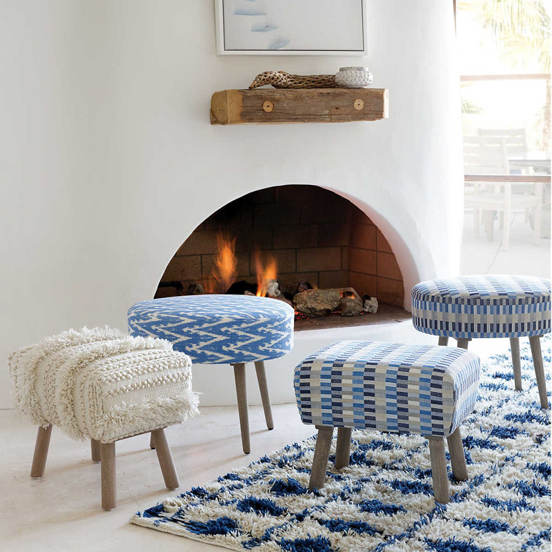 Noma Indigo Handwoven Wool Rug, Rectangle 8'6" x 11'6"