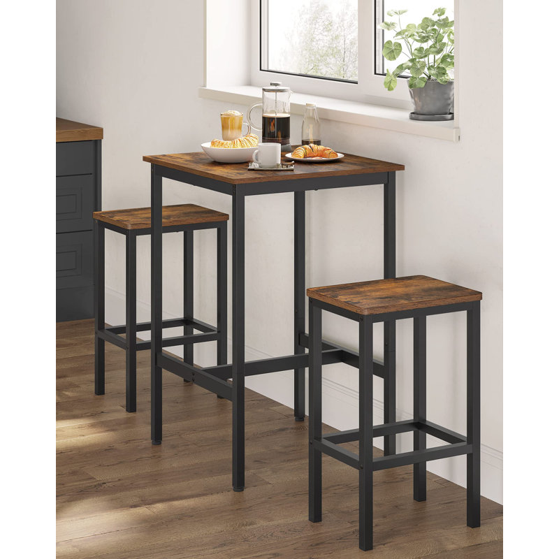 Terryville 2 - Person Dining Set, Rustic Brown