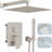 Hoimpro 12 Inch Shower Head System With 2-In-1 Handheld Sprayer, High Pressure Rainfall Shower Head, Brass Faucet Valve Kit, - Includes Shower Arm, Hose And Holder-114406244