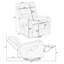Fauteuil de chambre de bébé inclinable avec massage - Fauteuil inclinable pivotant avec poche latérale et dossier réglable-1595957004