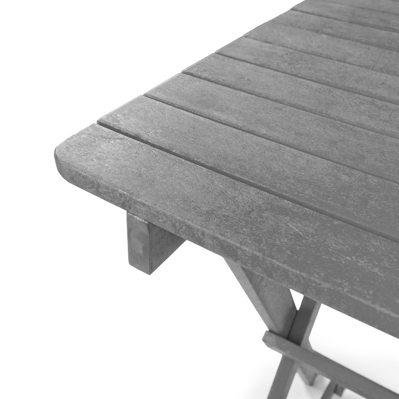 Ensemble de bar extérieur pliable en PEHD recyclé toutes saisons Harbour Point, Gris, 2