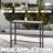 Patio 5-Piece PVC-coated polyester Bar Set with High Backrest, Black and Gray