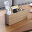 Organisateur de bureau Yamazaki Home - Télécommande et porte-stylo, acier et bois-15616685