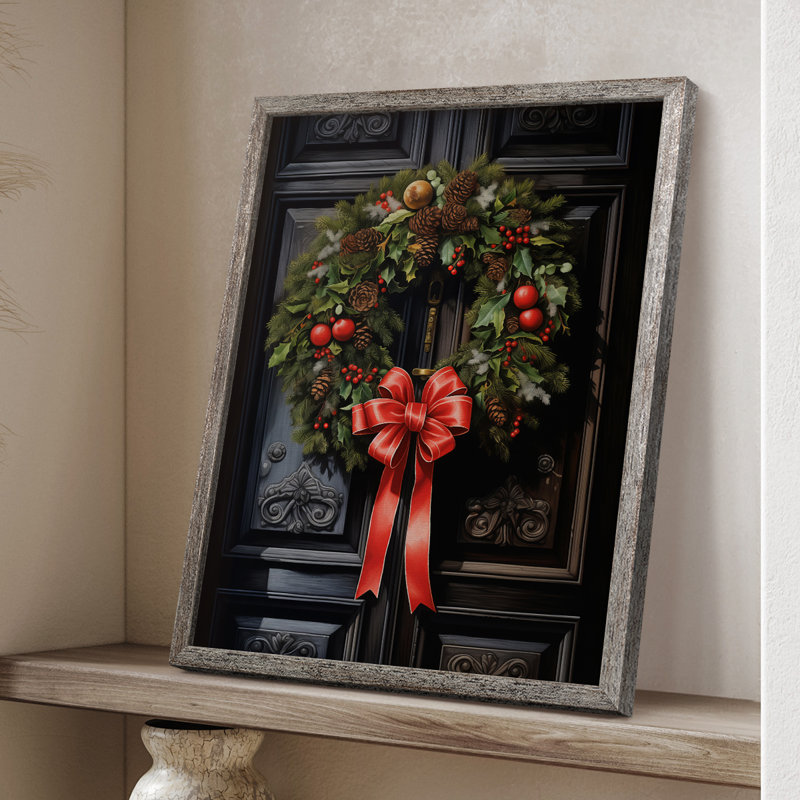 «Christmas Holiday Art DCLXII», reproduction d'art encadrée - bois massif, H 21 po x l 17 po
