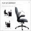 High Back Office Chair with Flip Up Armrests, Swivel Computer Chair with Adjustable Height and Tilt Function