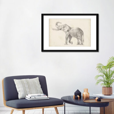 « éléphant sketch i », impression sur toile
