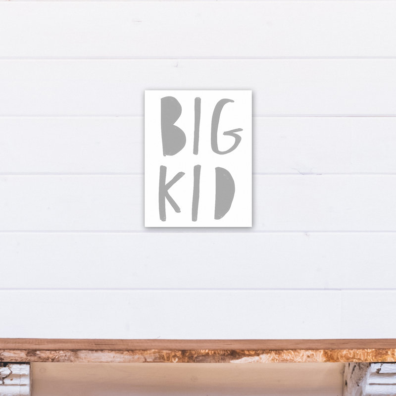 Art sur toile big enfant Benoit, H 14 po x l 11 po x P 1,25 po, Gris