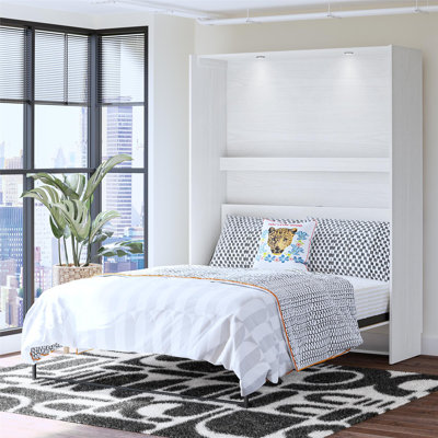 Holly Hills Murphy Bed with Gallery Shelf & Touch Sensor LED Lighting