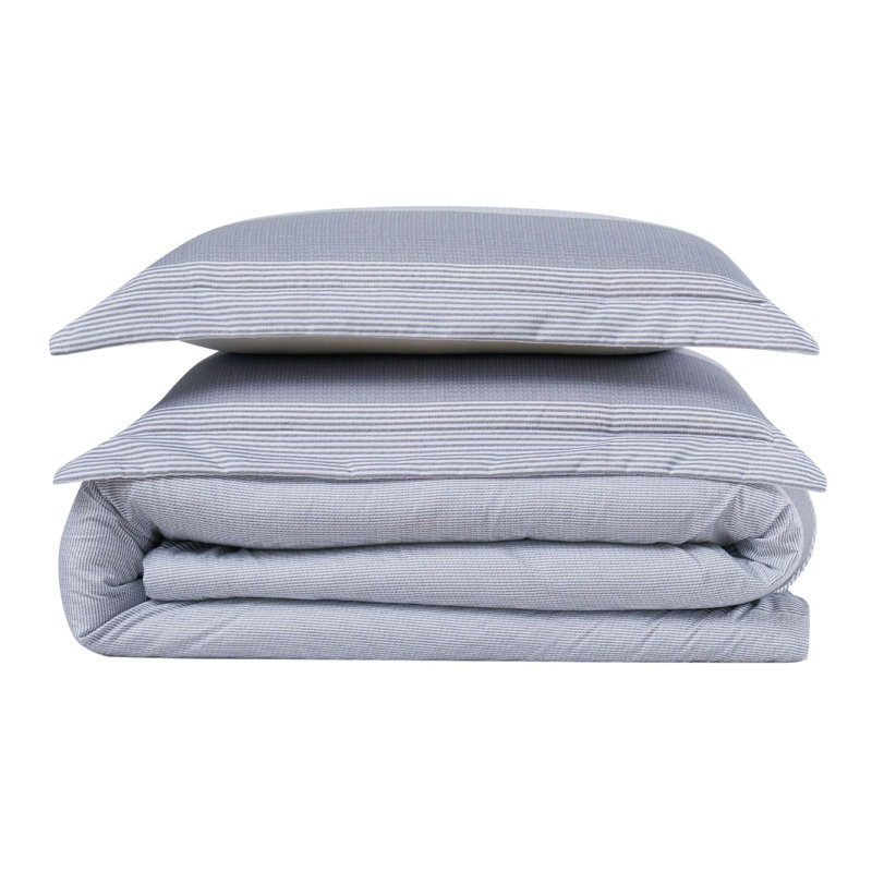 Ensemble d’confort à rayures multiples réellement doux, Édredon double/grand et 2 taies décoratives