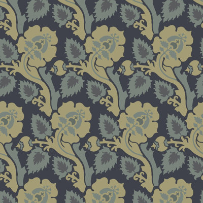 Paisley Briar - Papier peint botanique Golden Hour