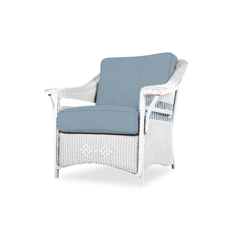 Nantucket Outdoor Lounge Chair, White, Canvas Natural Sunbrella® Canvas