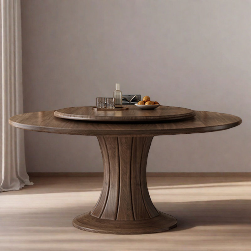 Table de salle à manger en bois massif de style américain, H 29,9 po x L 55 po x l 55 po