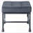 Ottoman, Industrial Metal Frame Velvet Upholstered, Slate Gray Light Gray, for Living Room | Metal | Velvet