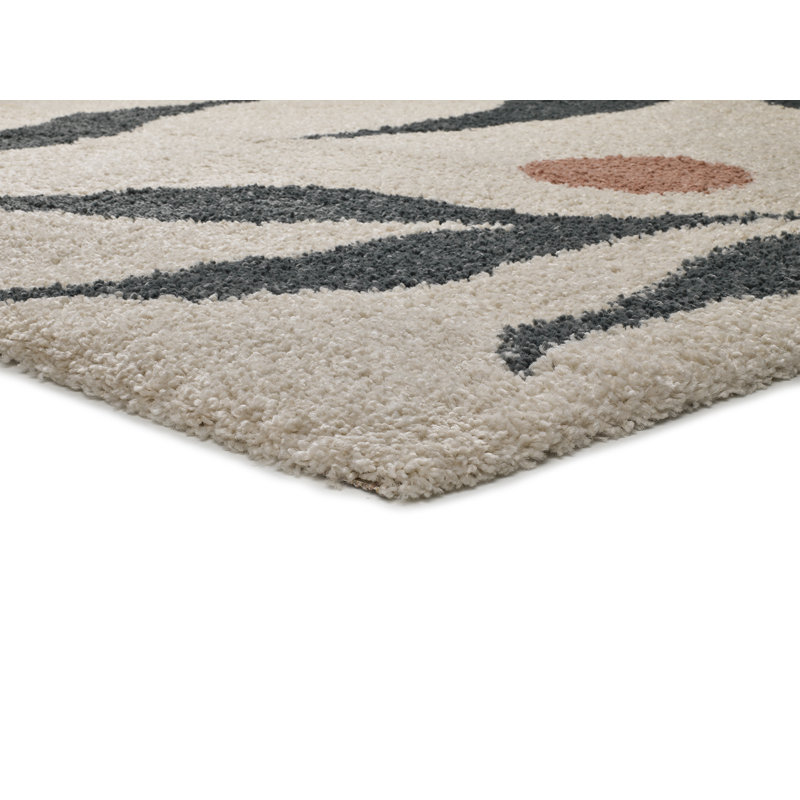 Floral Shag Area Rug, Rectangle 160 x 230cm
