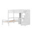 Lit mezzanine simple avec tablettes et tiroirs de rangement séparés-837200287