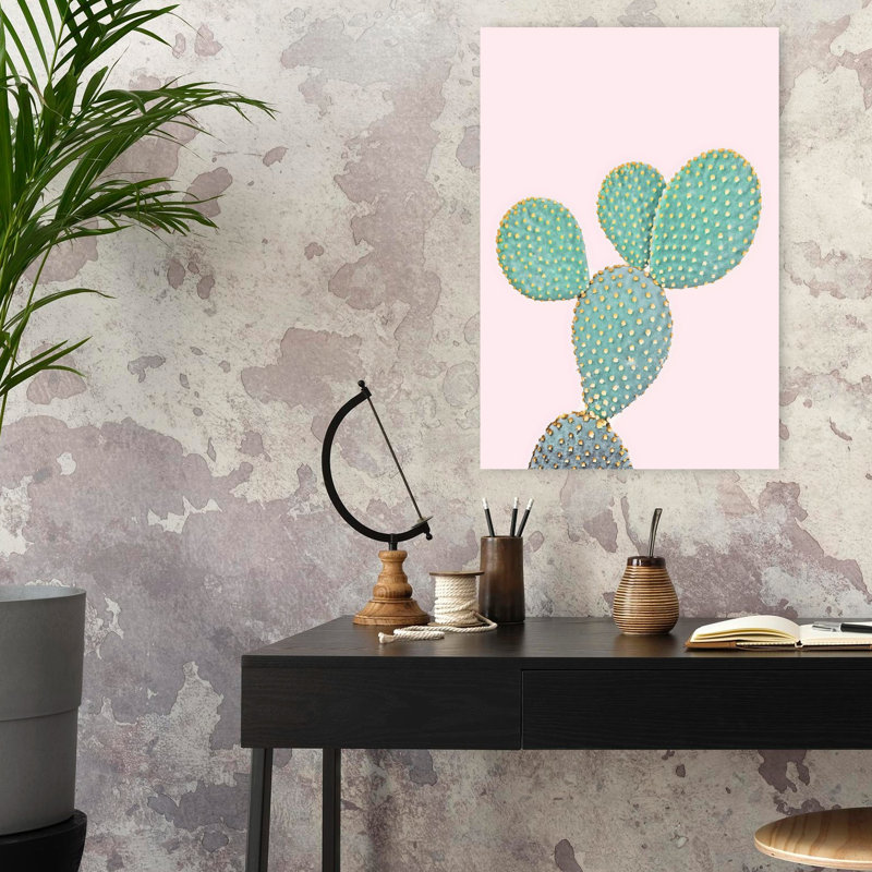Art mural abstrait rose, H 24 po x l 16 po