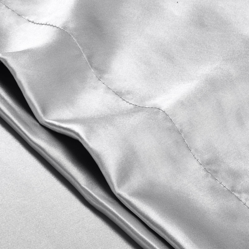 100% Mulberry Silk Pillowcase Envelope Closure, Silver, 1 King Pillowcase